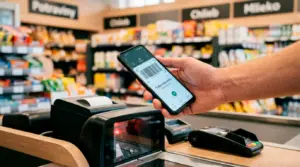 Paysafecash čiarový kód barcode pri hotovostnej platbe na pokladni bez kupónu